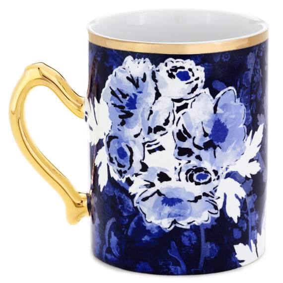 Patina Vie Indigo Floral Ceramic Mug, 14 oz., , large image number 2