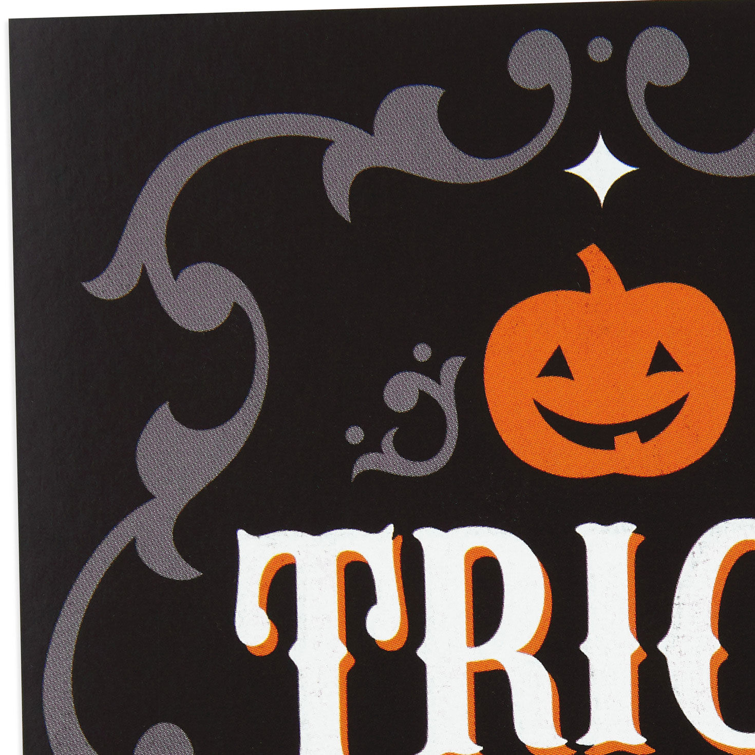 Vintage Lettering on Black Halloween Cards Pack Cover Detail image number 4