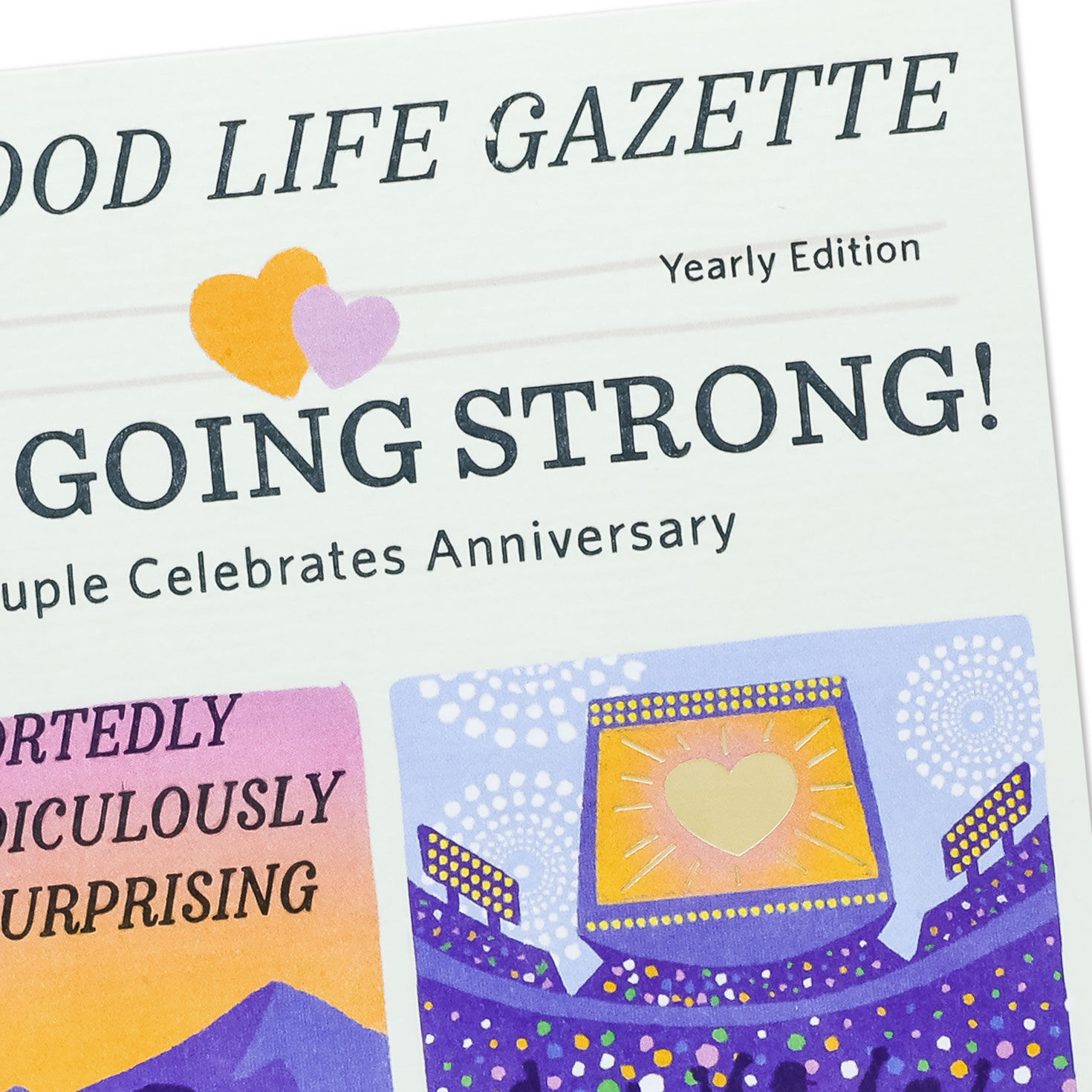 Newspaper Cartoon Anniversary Card Card Front Detail image number 4