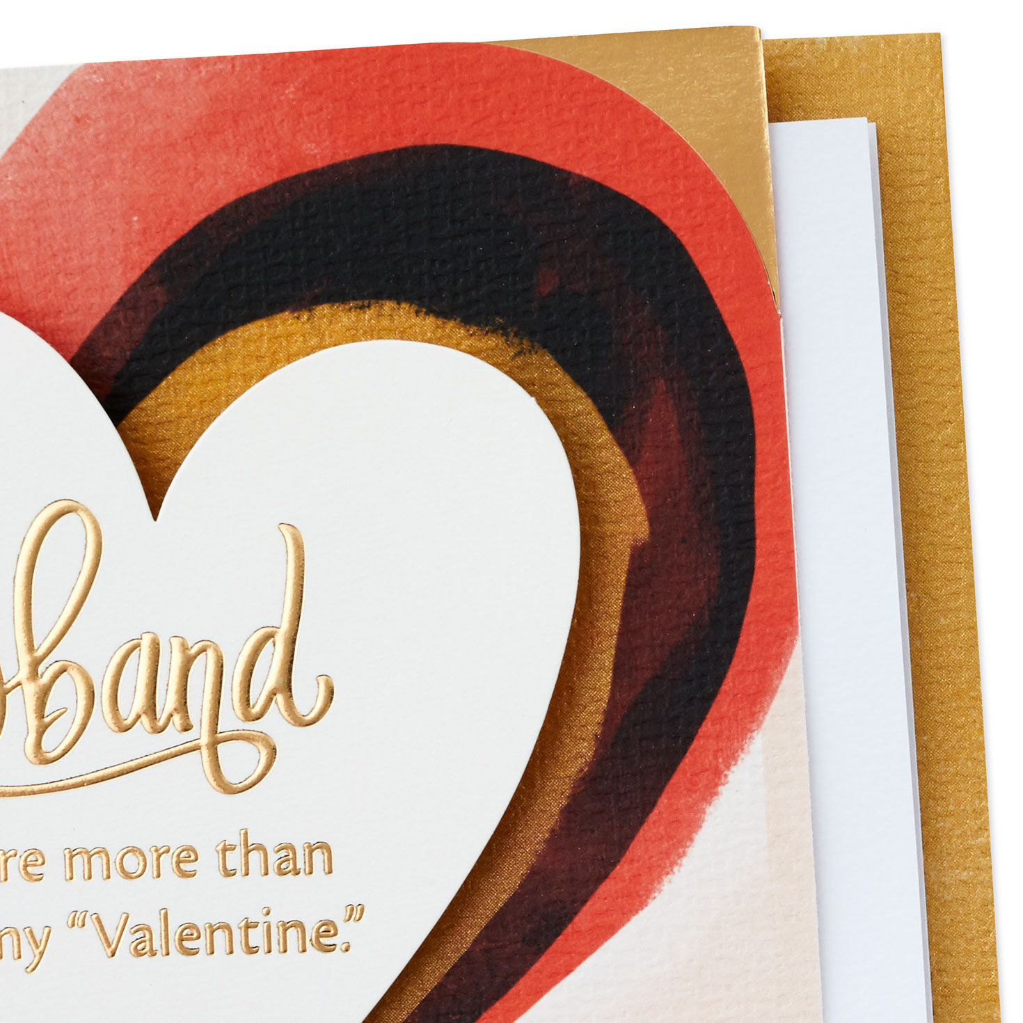 Brushstroke Heart Husband Valentine's Day Card Cover Detail image number 5