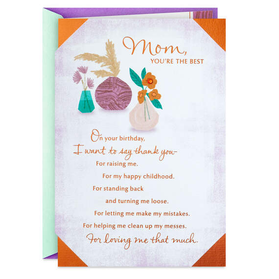 Mom, You're the Best Birthday Card, , large image number 1