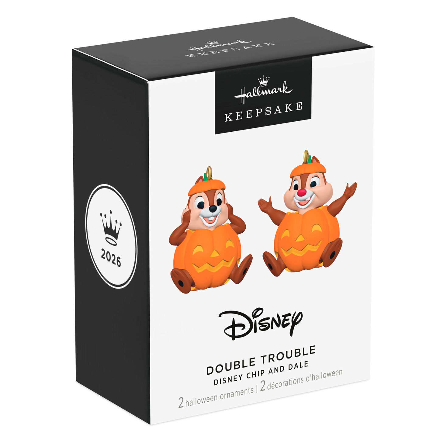 Chip and Dale in Pumpkin Costumes Keepsake Ornament Package Front image number 5