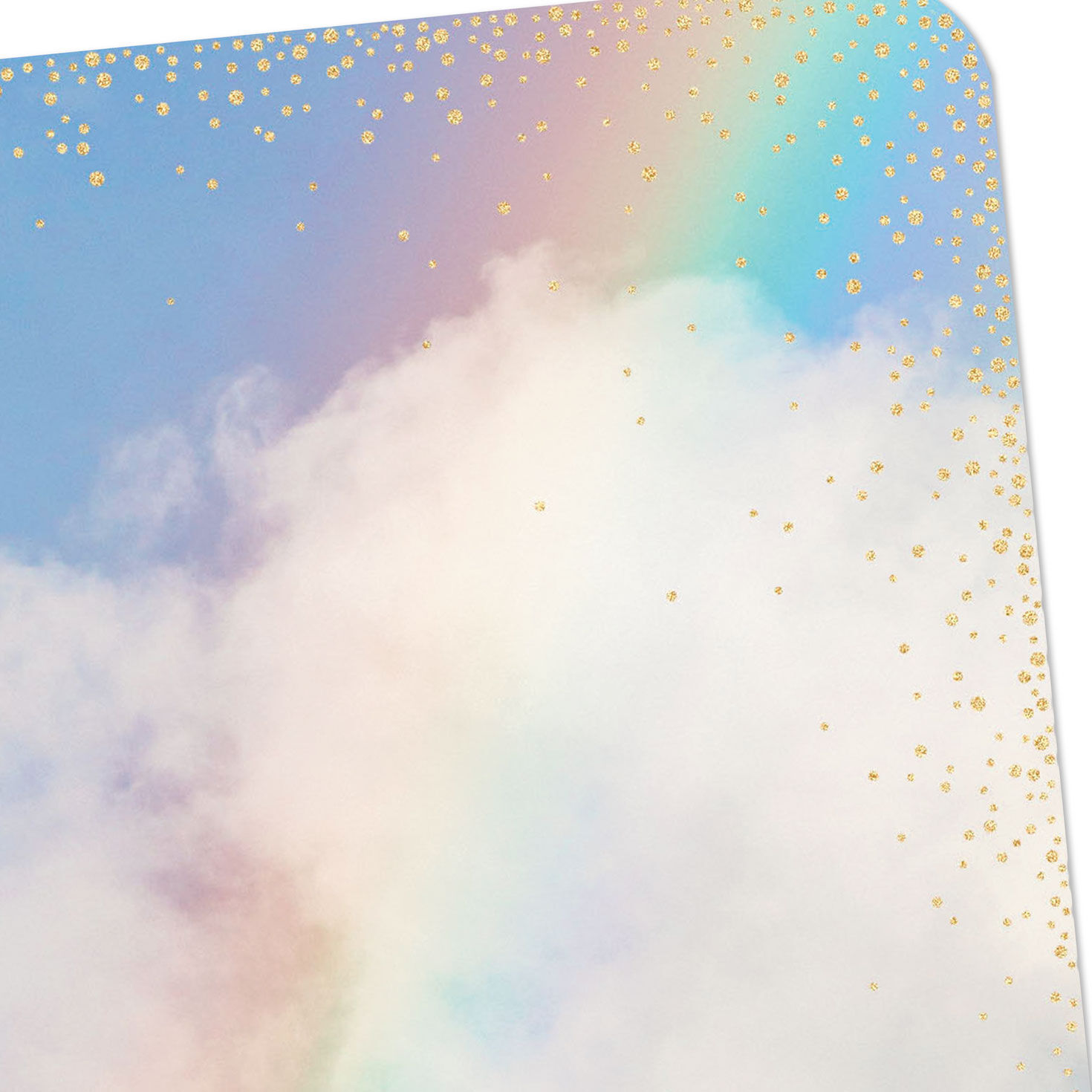 Rainbow and Clouds Blank Card Card Front Detail image number 3