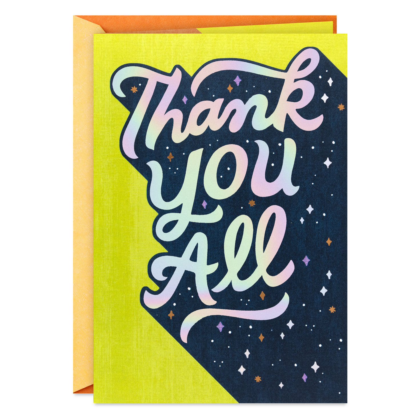 Retro Lettering and Stars Thank You Card for All