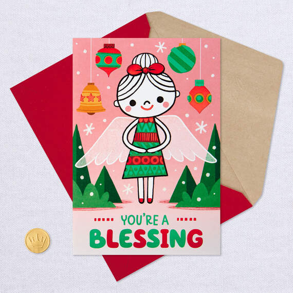 You're a Little Angel Christmas Card for Girl, , large image number 5