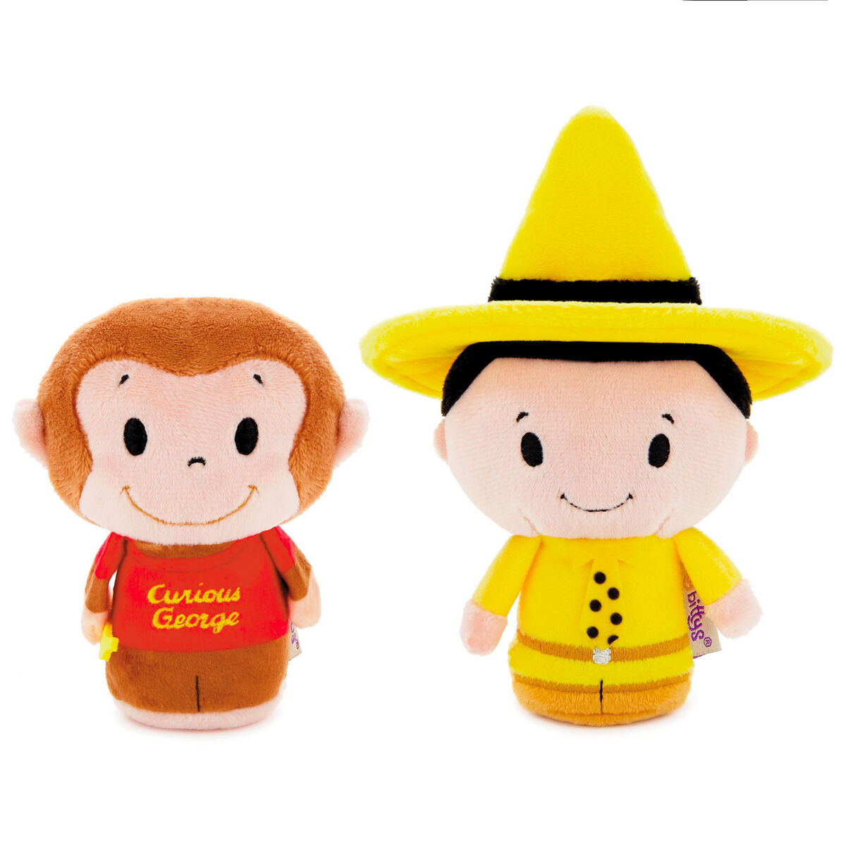 itty bittys® Curious and The Man With the Yellow Hat Plush, Set