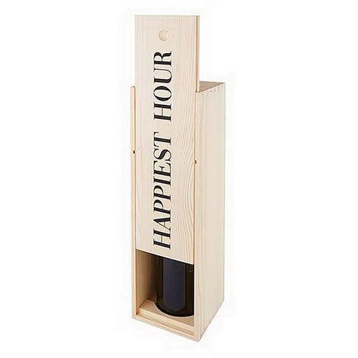 Happiest Hour Wood Wine Box, 