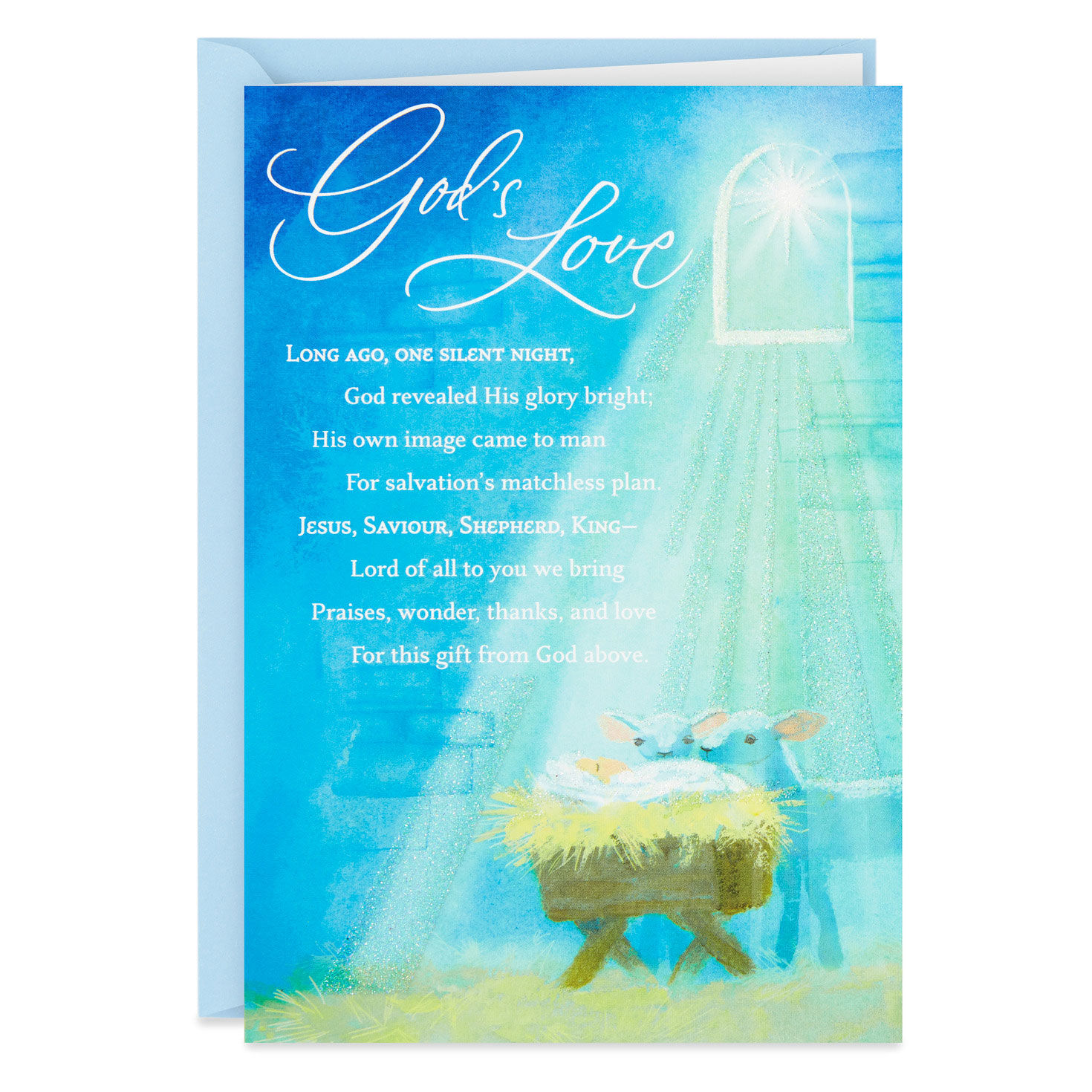 Religious Manger Boxed Christmas Card Pack Card Front image number 2
