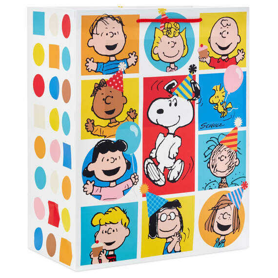 13" Peanuts® Gang Large Birthday Gift Bag, , large image number 1