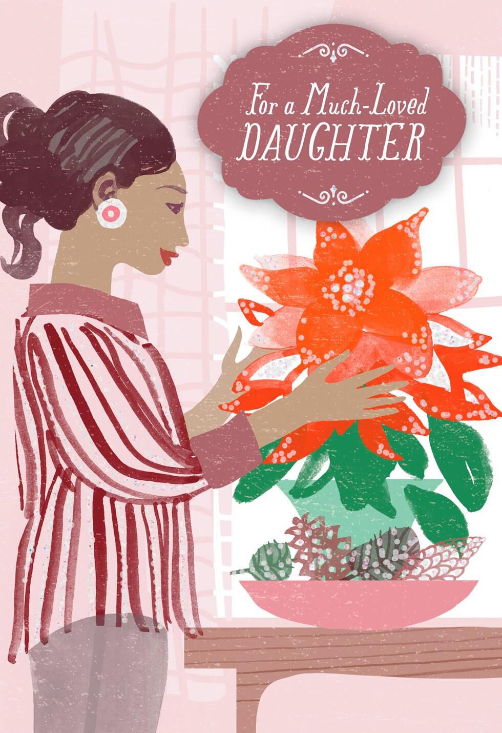 Wonderful Daughter Christmas Card