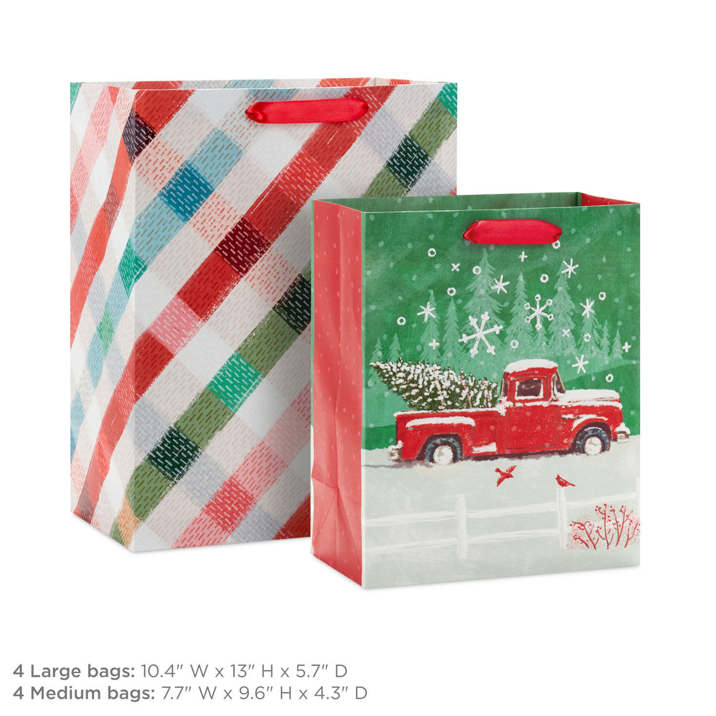 Home for the Holidays 8-Pack Assorted Medium and Large Gift Bag Bundle, , large image number 9