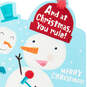 Snowman Rock Band Christmas Card for Grandson, , large image number 3