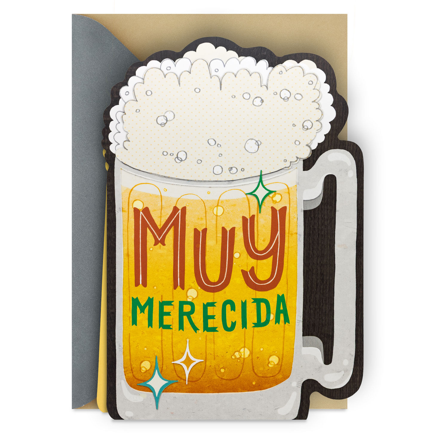 Marcos Román Much Deserved Beer Mug Musical Spanish-Language Father's Day Card