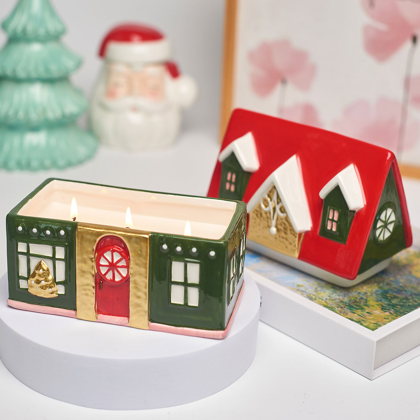 Jingle Berries and Juniper Scented Ceramic Green House Candle for only USD 16.99 | Hallmark