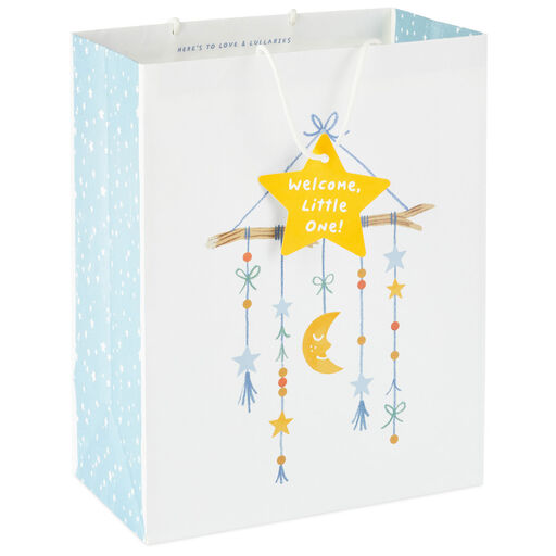 13" Moon and Stars Large New Baby Gift Bag, 
