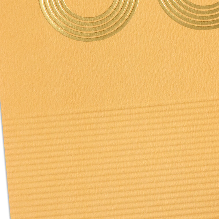Gold Foil on Tan Signature Fiftieth Birthday Card Card Front Detail image number 5