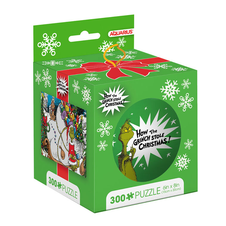 Aquarius How the Grinch Stole Christmas! 300-Piece Puzzle in Tin Ornament