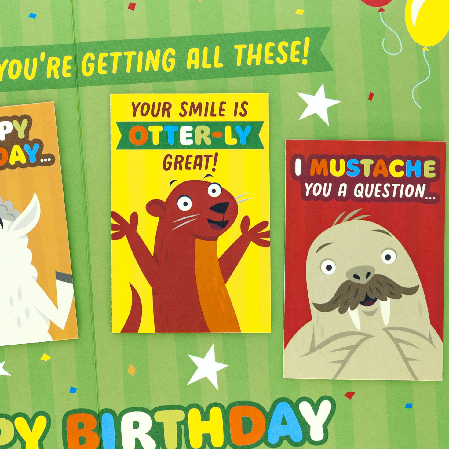 Party Animals Birthday Card for Kids With Mini Cards Sentiment image number 3