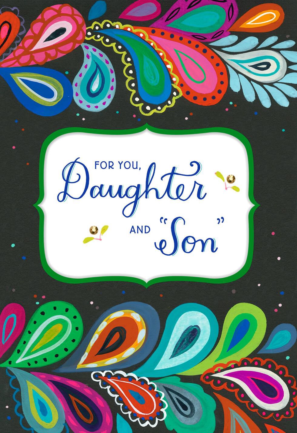 Paisley Anniversary Card for Daughter and Son-in-Law