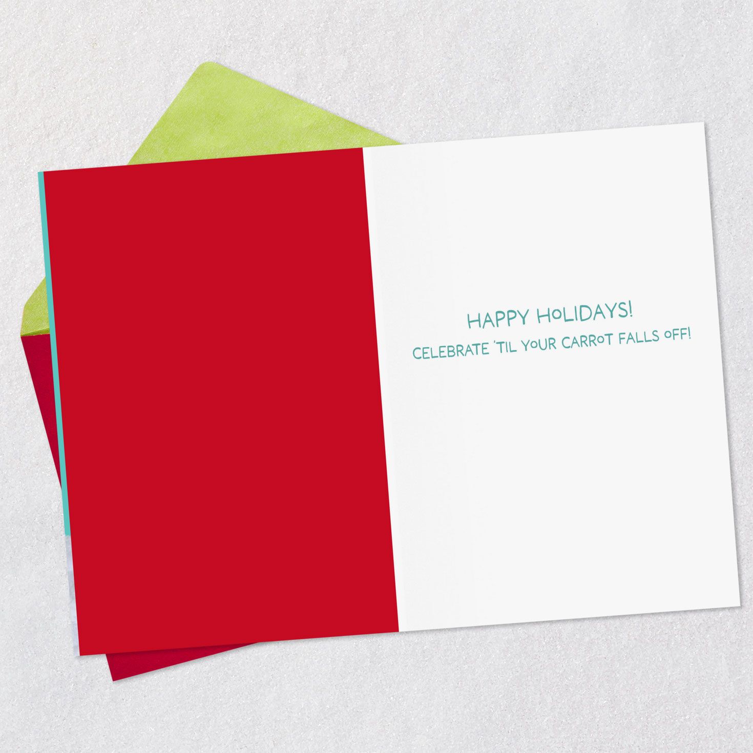 Celebrate 'til Your Carrot Falls Off Snowman Funny Holiday Card, , large image number 3