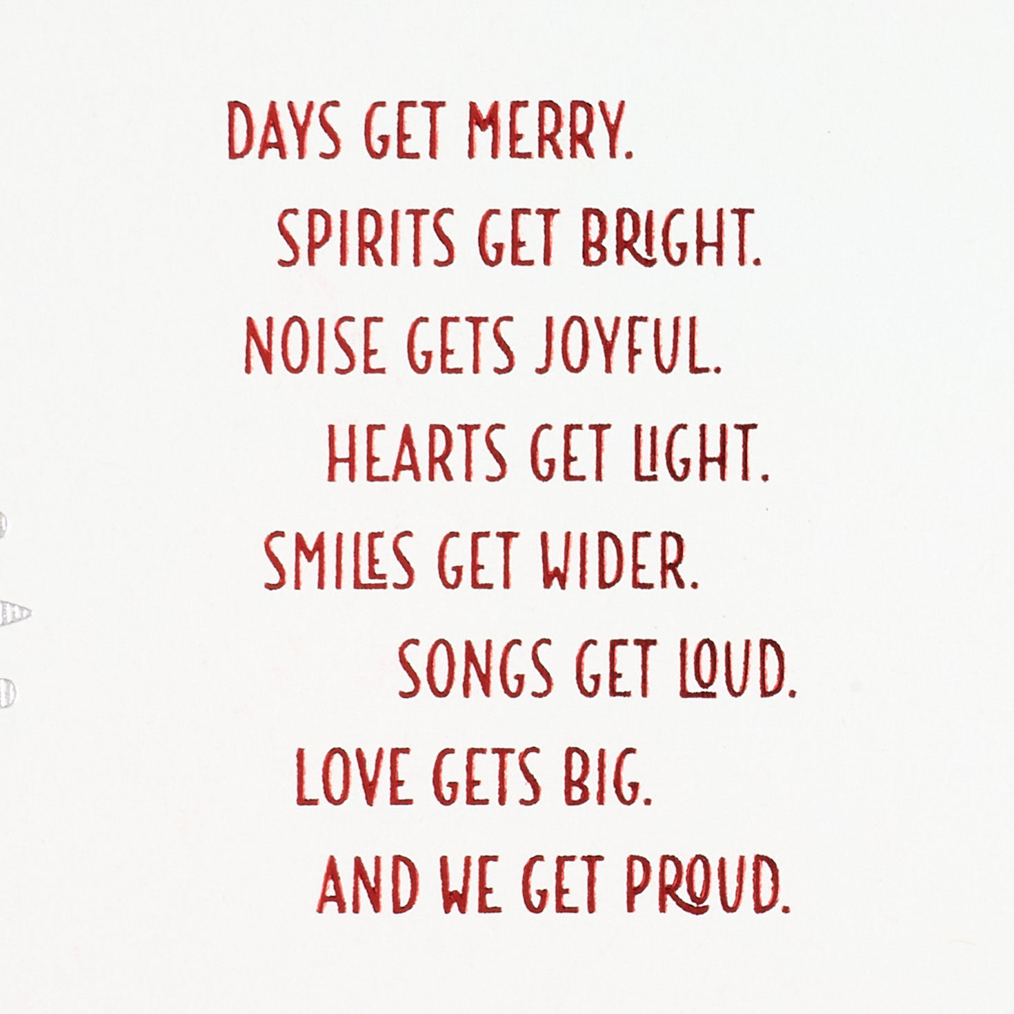 Red and Green Snowflakes Son Christmas Card sentiment image number 2