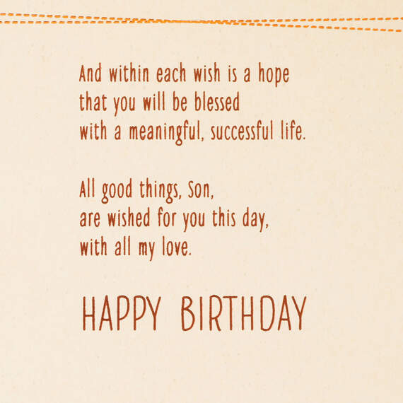 Wishing You Life's Best Birthday Card for Son, , large image number 3