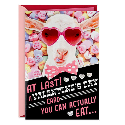 I Want Candy Goat Funny Musical Valentine's Day Card, 