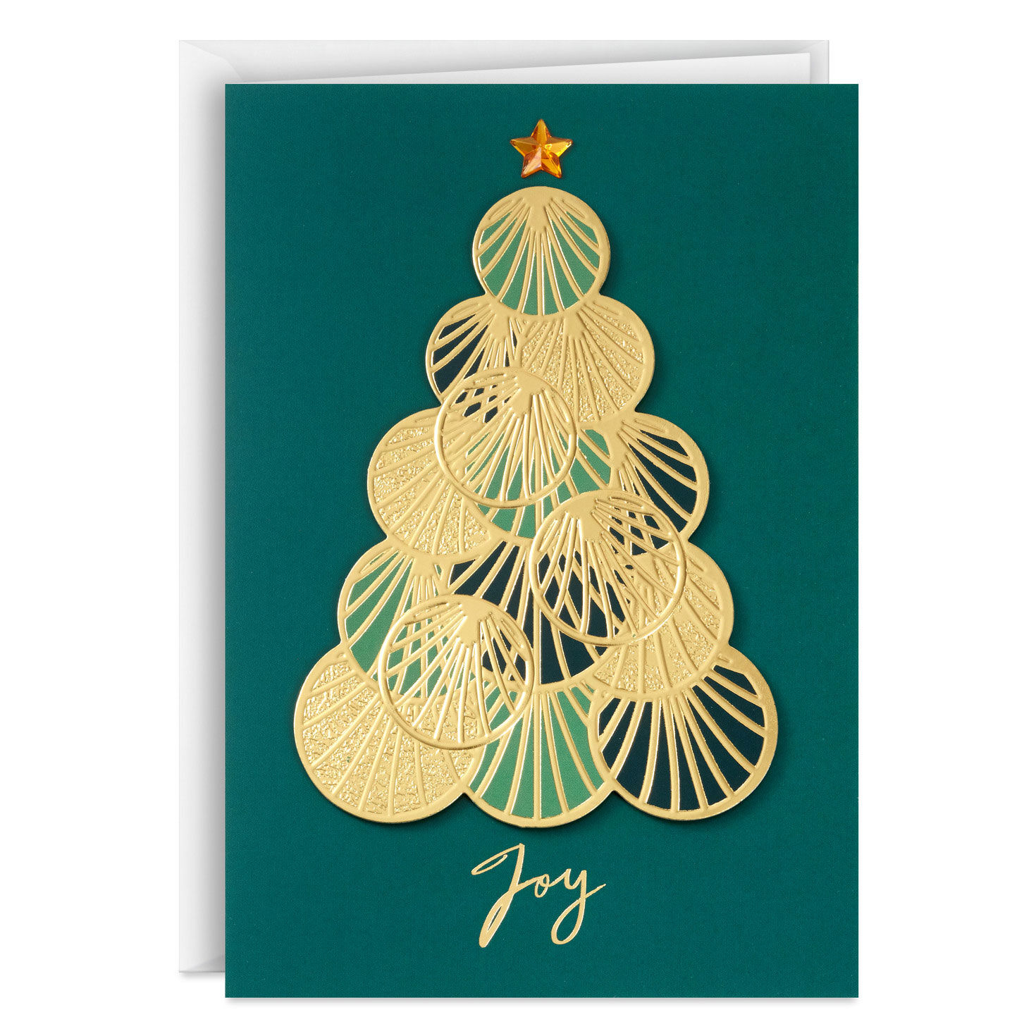 Opulent Green and Gold Tree Boxed Christmas Cards, Pack of 12 for only USD 17.49 | Hallmark