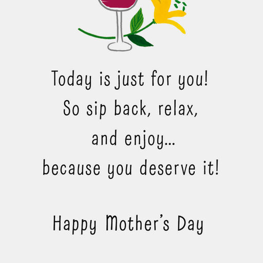 Sip Back and Relax Mother's Day Card, 