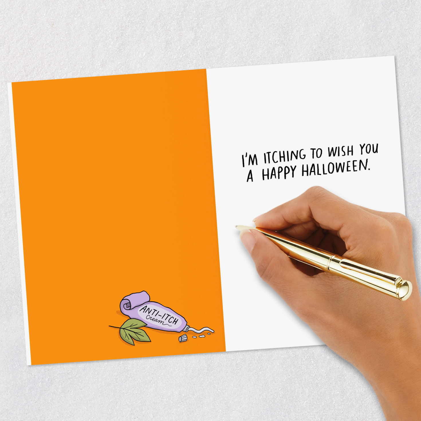 Poison Ivy Adam and Eve Costumes Funny Halloween Card Signing card image number 6