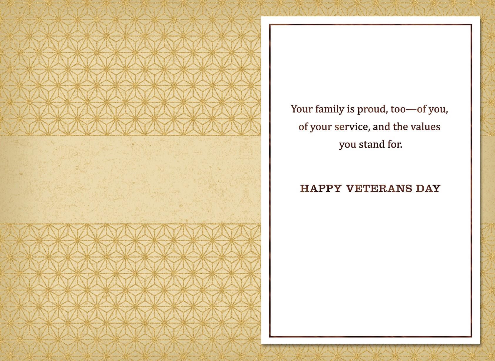 Be Proud Today Veterans Day Card
