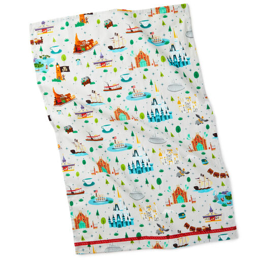 Walt Disney World 50th Anniversary Park Attractions Tea Towel, 