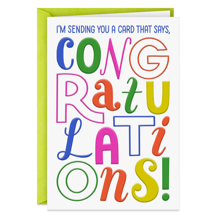 Colorful Congrats Funny Congratulations Card