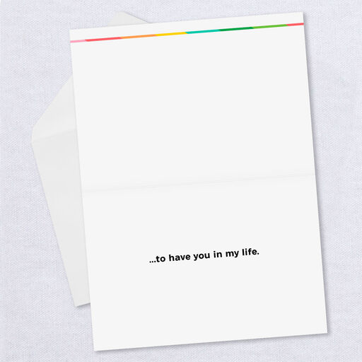 Personalized Lucky Me Rainbow Stripes Photo Card, 
