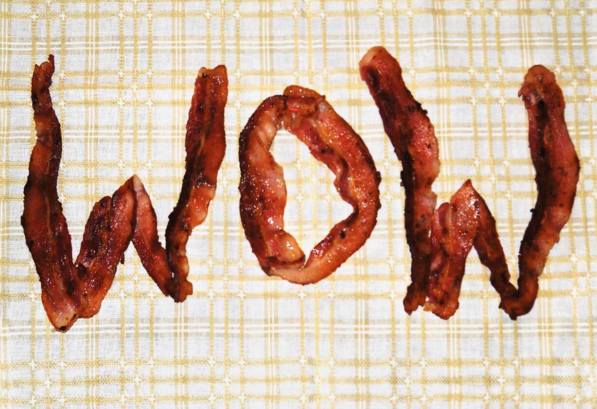 Bacon Wow Funny Congratulations Card for Him