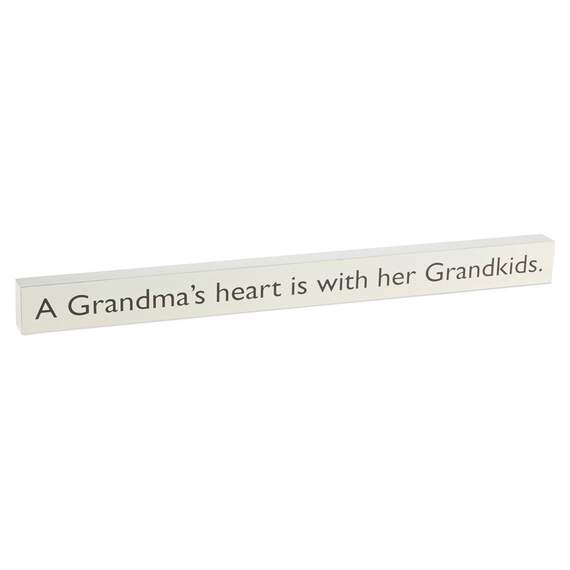 Grandma's Heart Wood Quote Sign, 24x2, , large image number 1