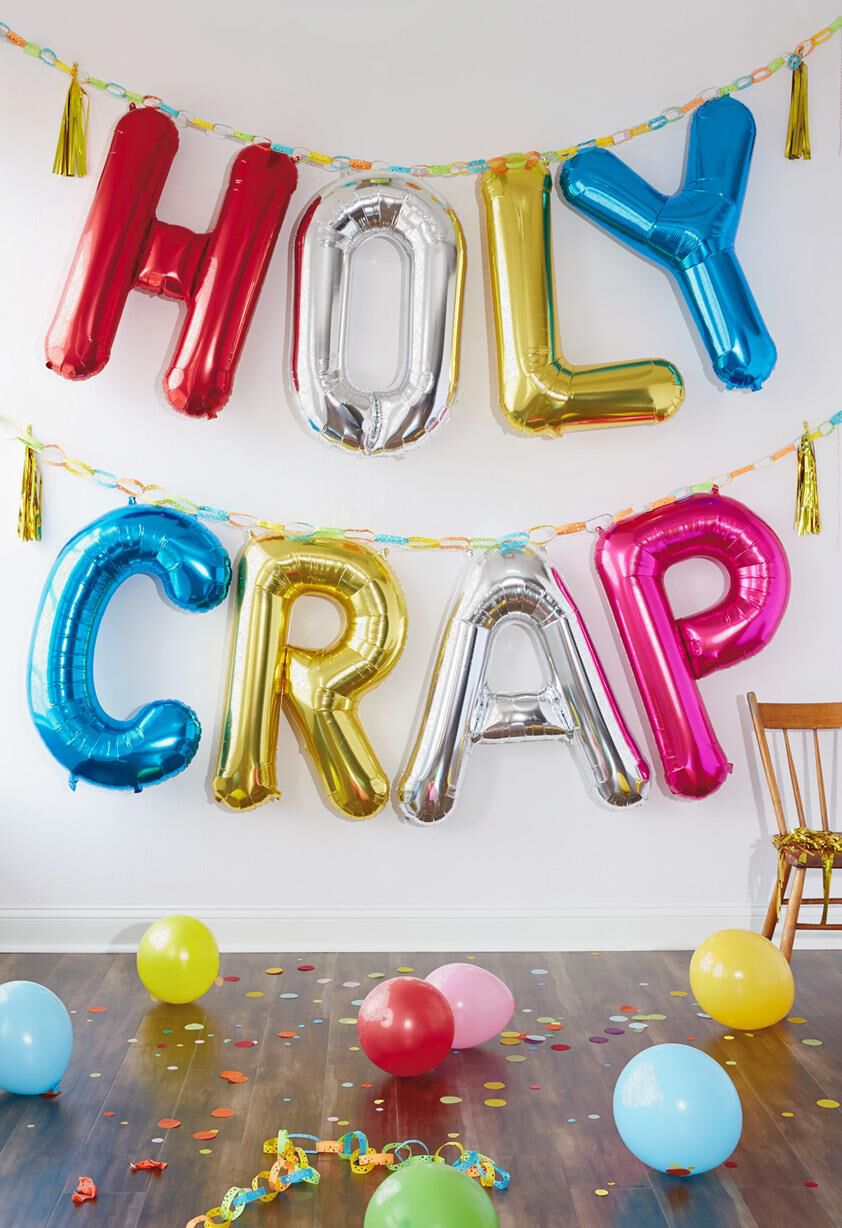 Holy Crap Balloons Funny Birthday Card