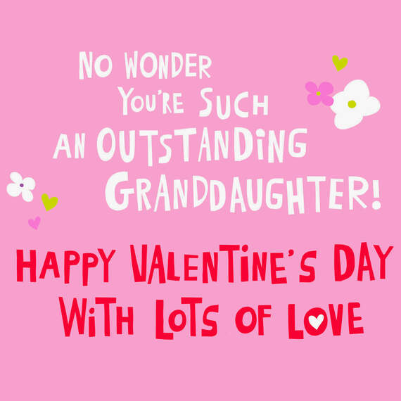 Sparkle and Shine Valentine's Day Card for Granddaughter With Stickers, , large image number 2