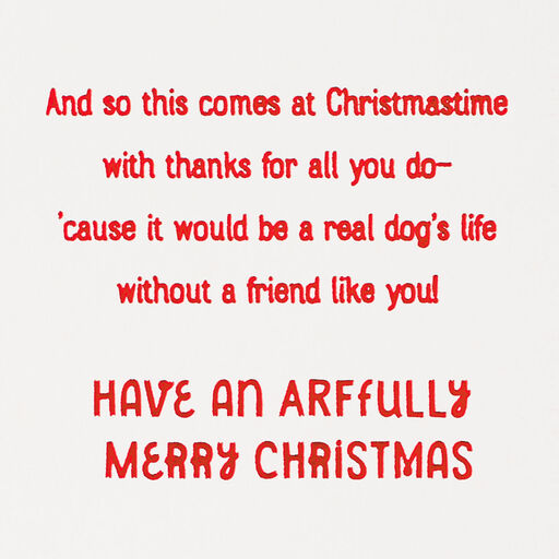 Thanks for All You Do Christmas Card From the Dog, 