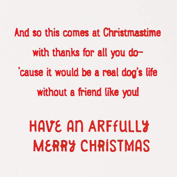 Thanks for All You Do Christmas Card From the Dog, , large image number 2