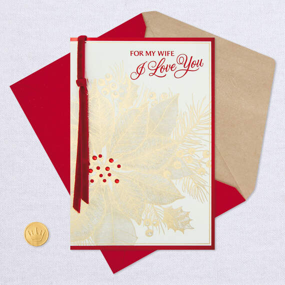 I Love You by My Side Christmas Card for Wife, , large image number 5