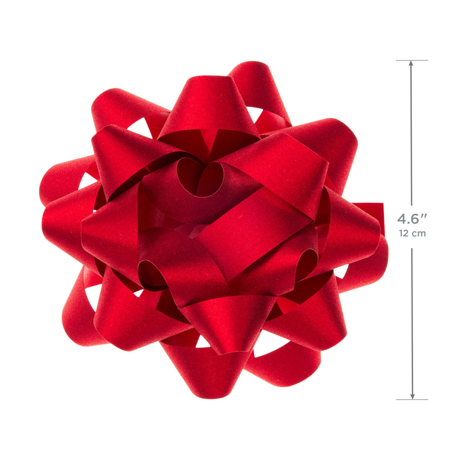 Red Sparkle Holiday Gift Bow measurement image number 3