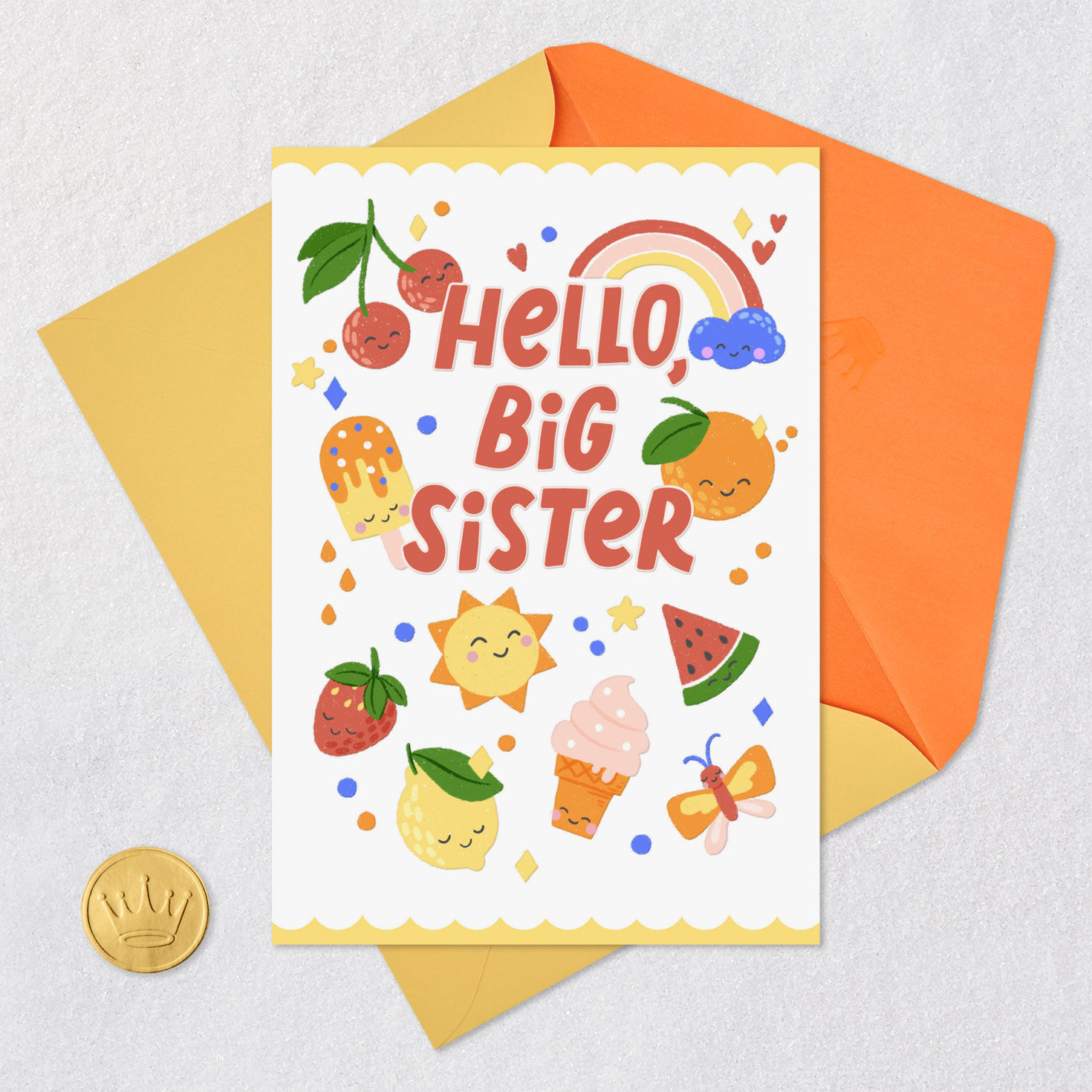 Rainbow, Hearts and Sweet Treats Big Sister Card  image number 5