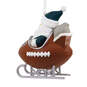 NFL Philadelphia Eagles Santa Football Sled Hallmark Ornament, , large image number 5