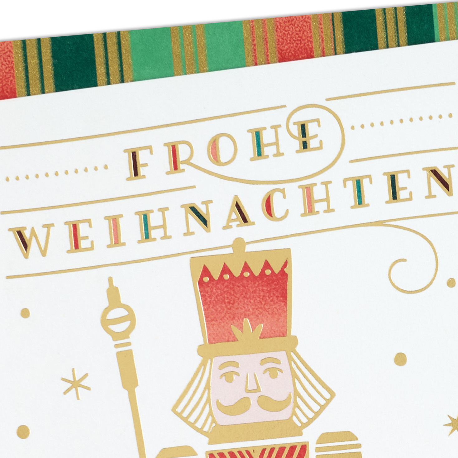 Holiday Happiness German-Language Christmas Card Card Front Detail image number 4