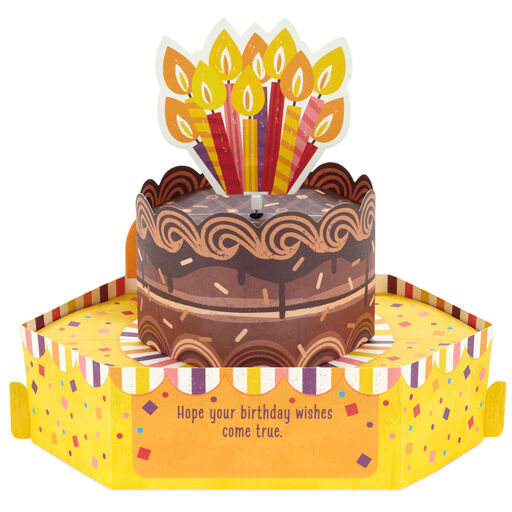 Chocolate Cake Musical 3D Pop-Up Birthday Card With Motion, 