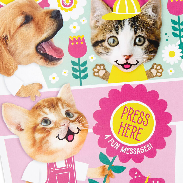 Cats and Dogs Lights and Sound Mother’s Day Card Card Front Detail image number 6
