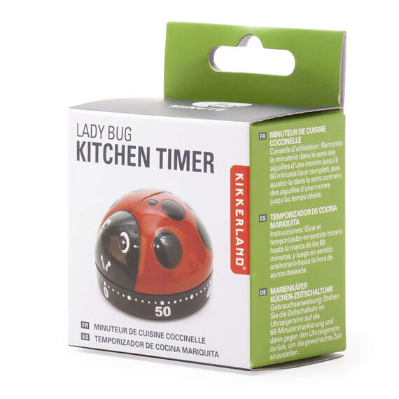 Kikkerland Ladybug Kitchen Timer, , large image number 2