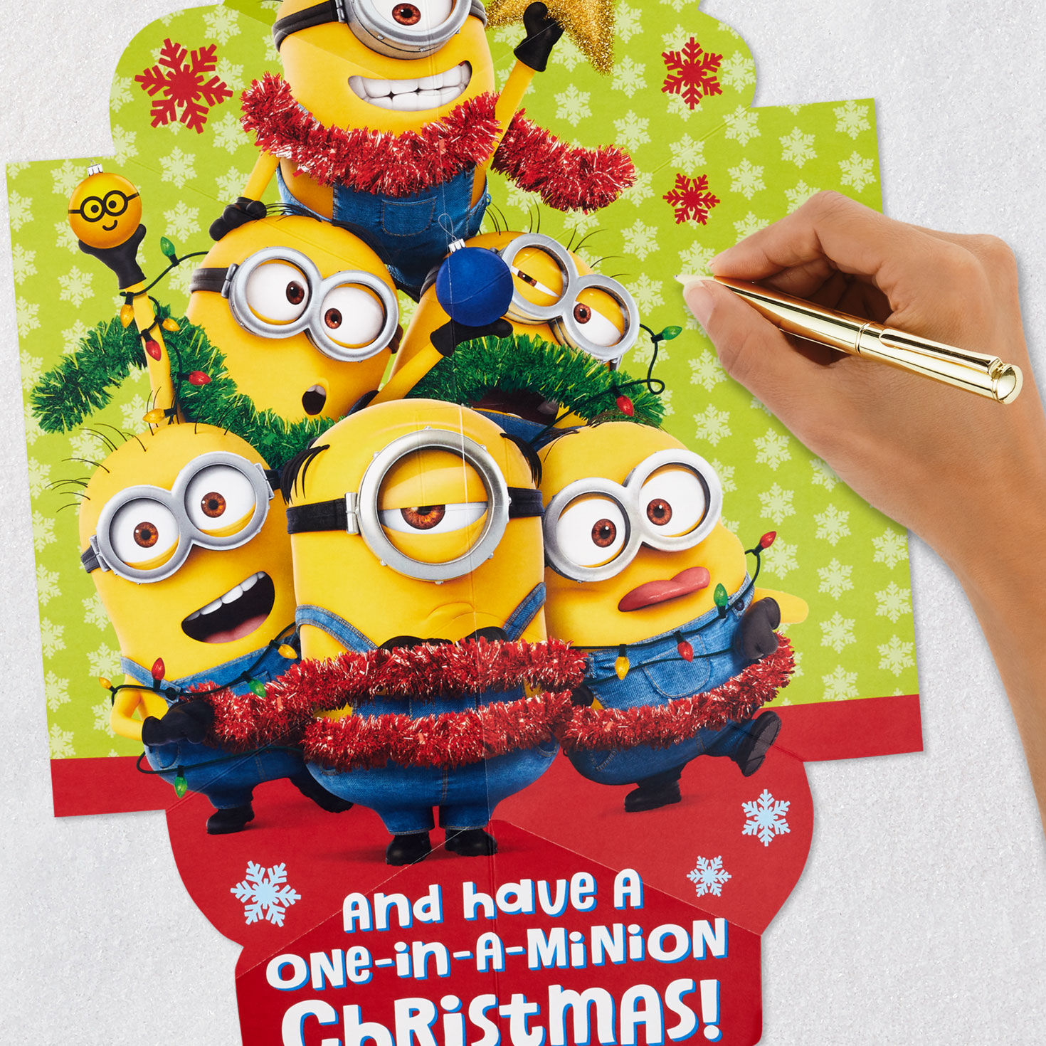 Despicable Me Minions Musical Pop-Up Christmas Card Signing card image number 6