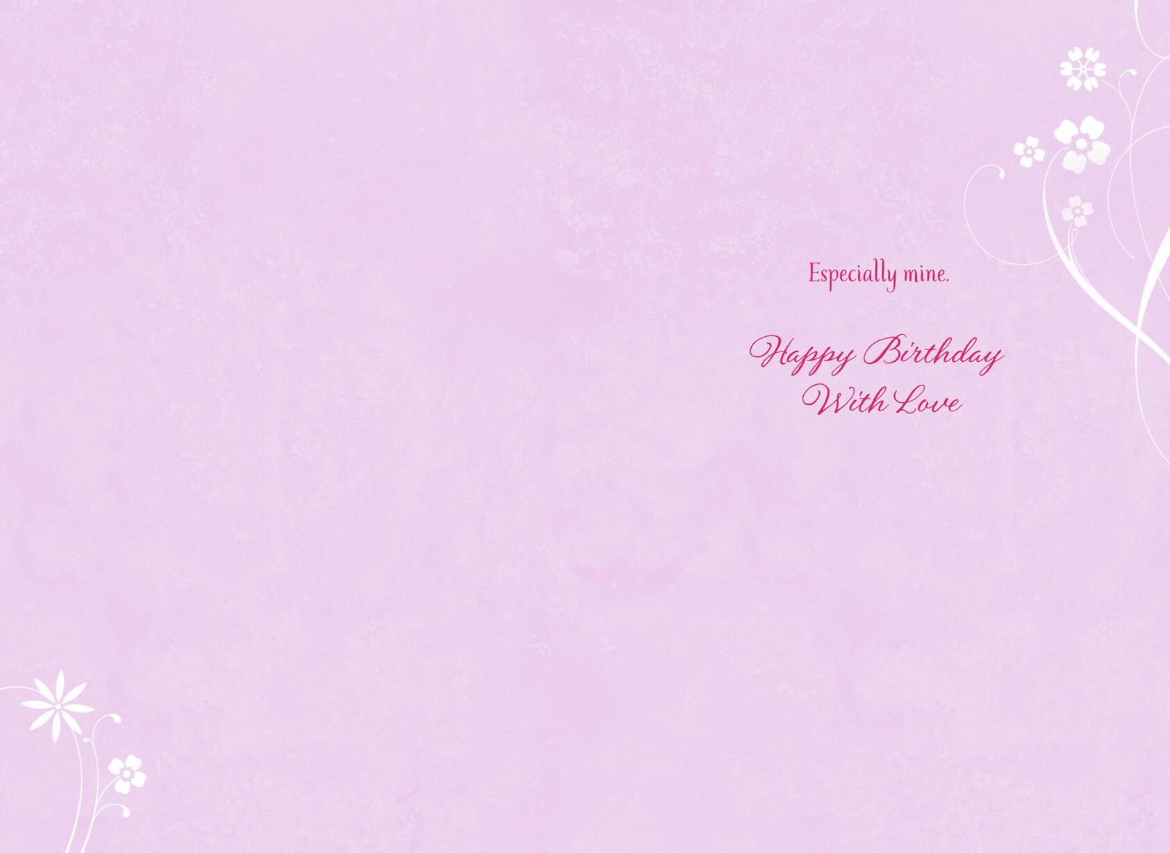 Pink Roses in Glass Birthday Card for Wife